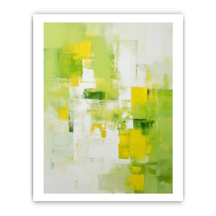 Abstract Painting Green Yellow