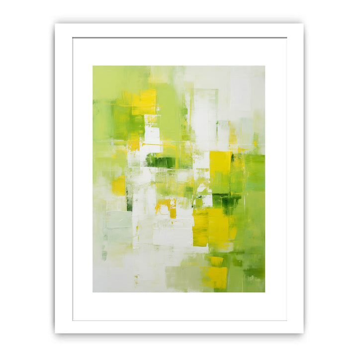 Abstract Painting Green Yellow