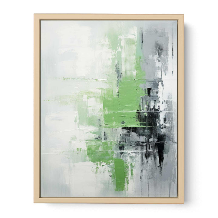 Abstract Green Grey Painting