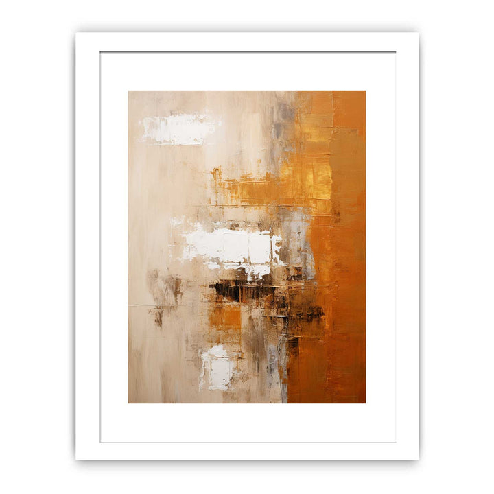 Abstract Painting Green Orange