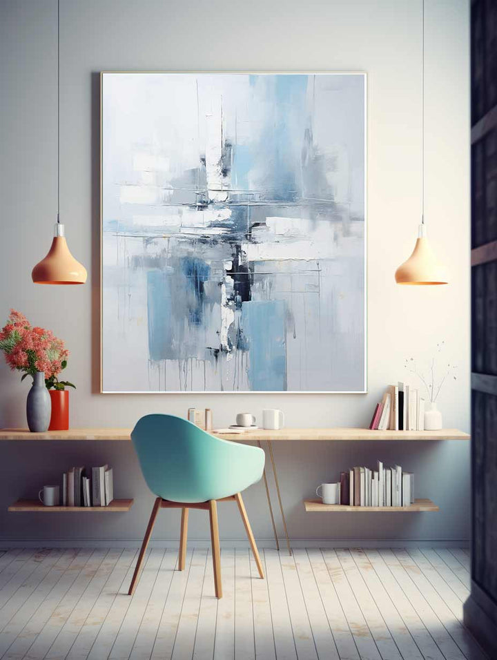 Abstract Painting  Blue Grey