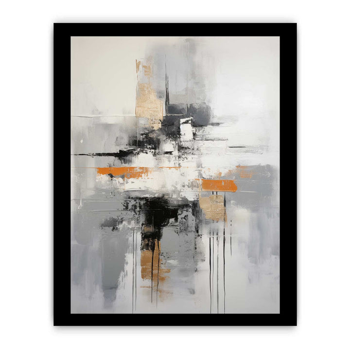 Abstract Grey Brown Painting