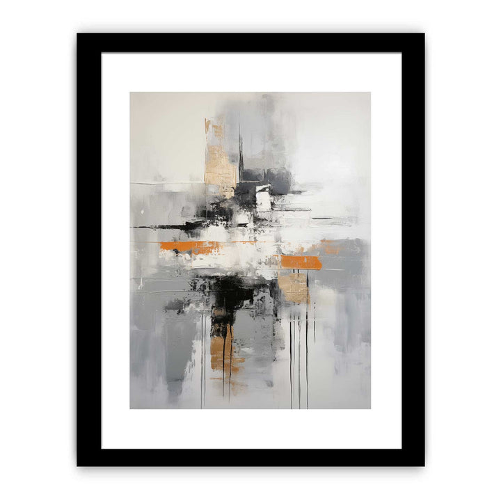 Abstract Grey Brown Painting