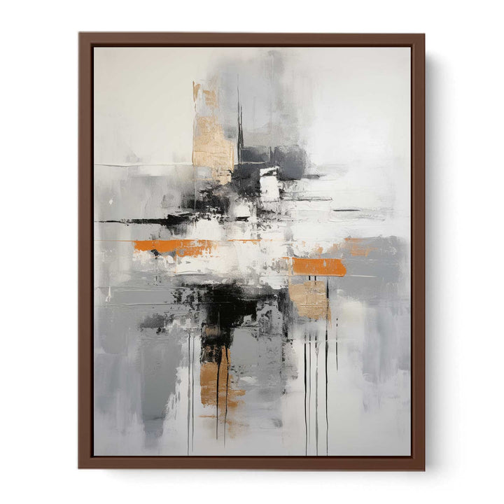 Abstract Grey Brown Painting