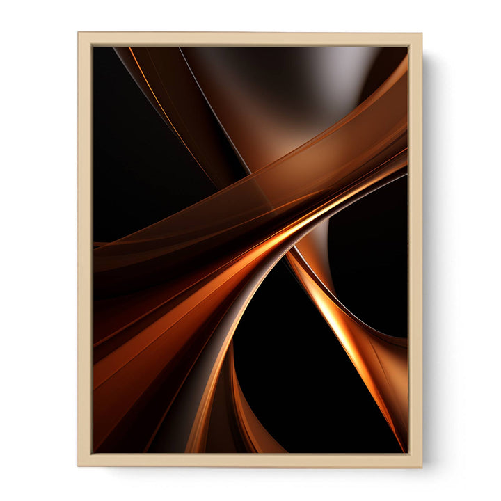 Abstract Brown Black Painting