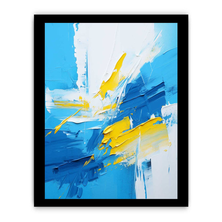 Abstract Painting Yellow Blue