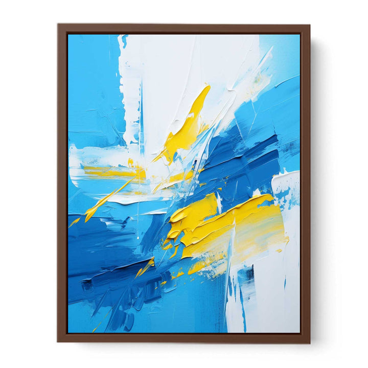 Abstract Painting Yellow Blue