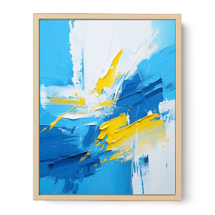 Abstract Painting Yellow Blue