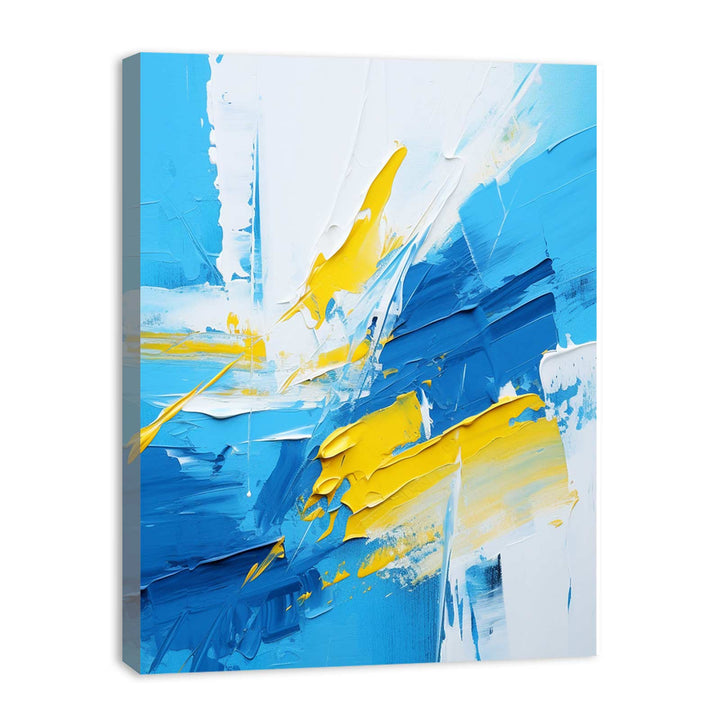 Abstract Painting Yellow Blue