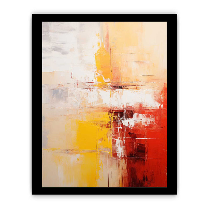 Abstract Painting Yellow Red