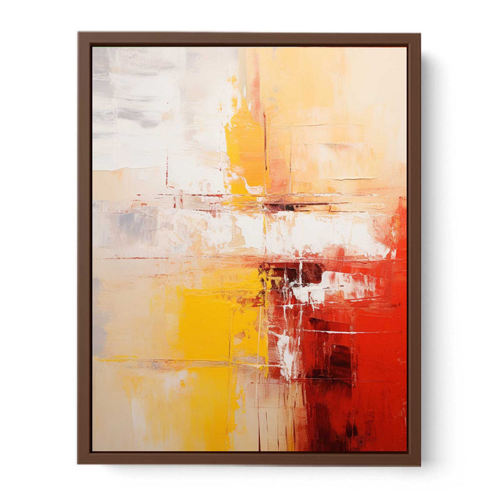 Abstract Painting Yellow Red