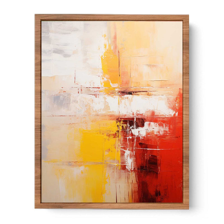 Abstract Painting Yellow Red