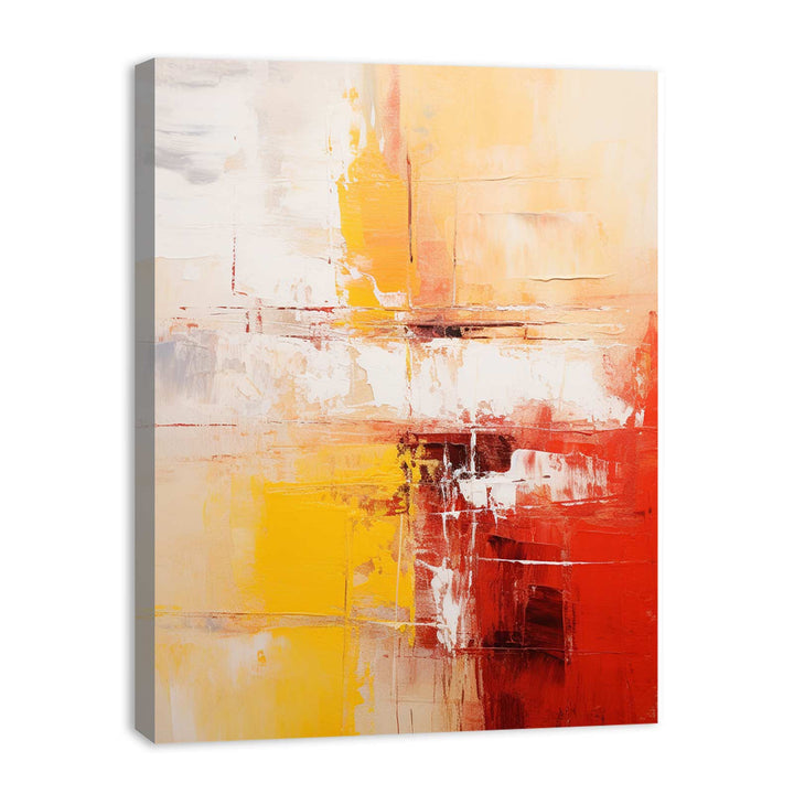 Abstract Painting Yellow Red