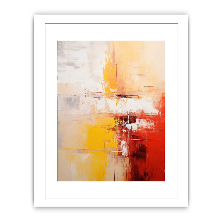 Abstract Painting Yellow Red