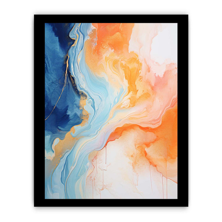 Abstract Painting Blue Orange