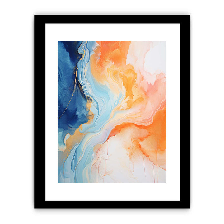 Abstract Painting Blue Orange