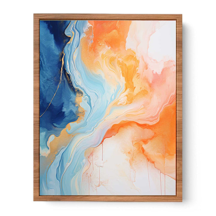 Abstract Painting Blue Orange