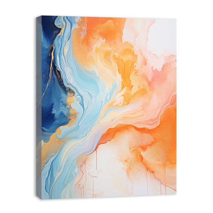 Abstract Painting Blue Orange