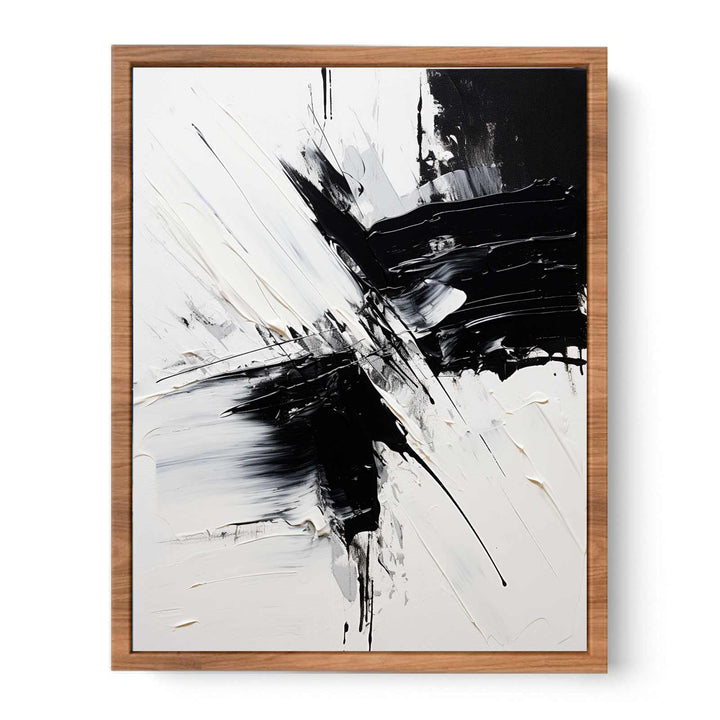 Abstract Painting Black White