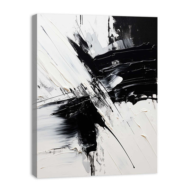 Abstract Painting Black White