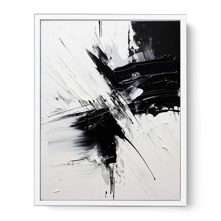 Abstract Painting Black White