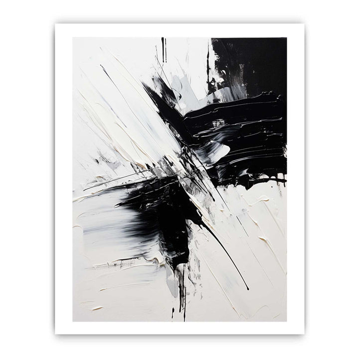 Abstract Painting Black White