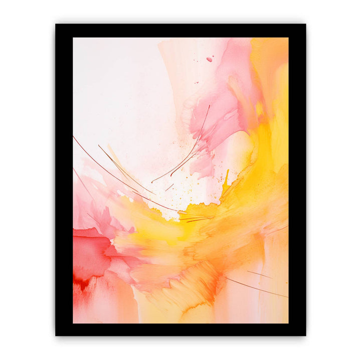 Abstract Yellow Pink Painting