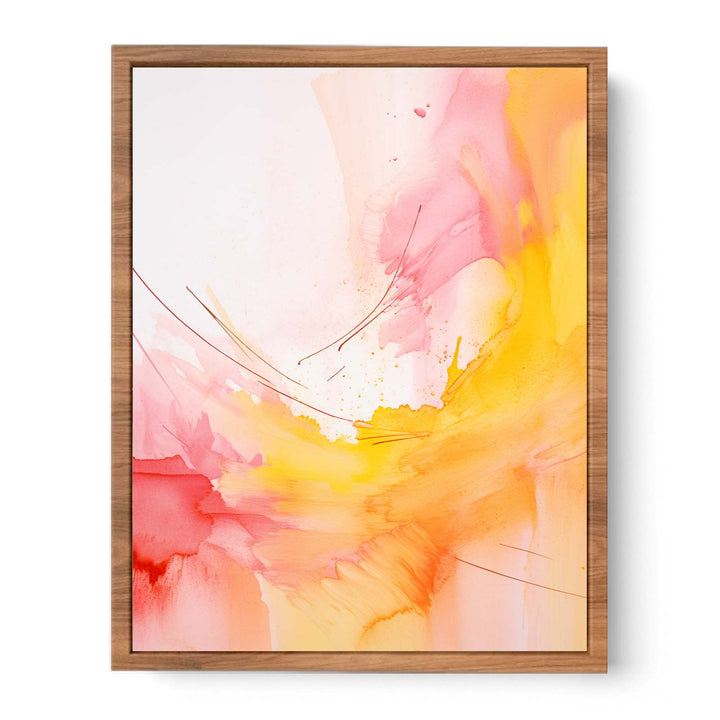 Abstract Yellow Pink Painting