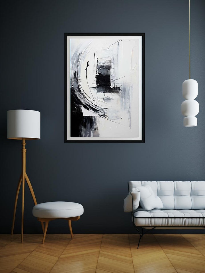 White And Grey Abstract Painting