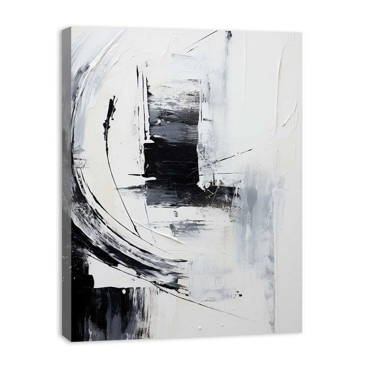 White And Grey Abstract Painting