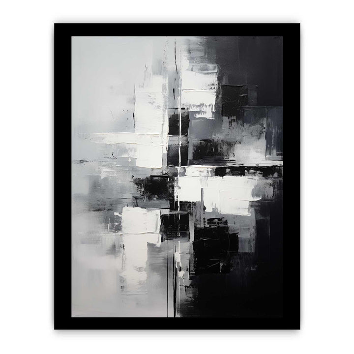 Abstract Black And Grey Painting