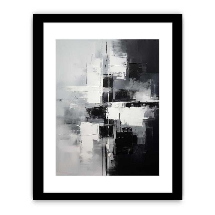 Abstract Black And Grey Painting