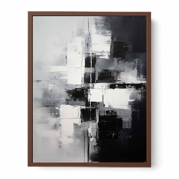 Abstract Black And Grey Painting