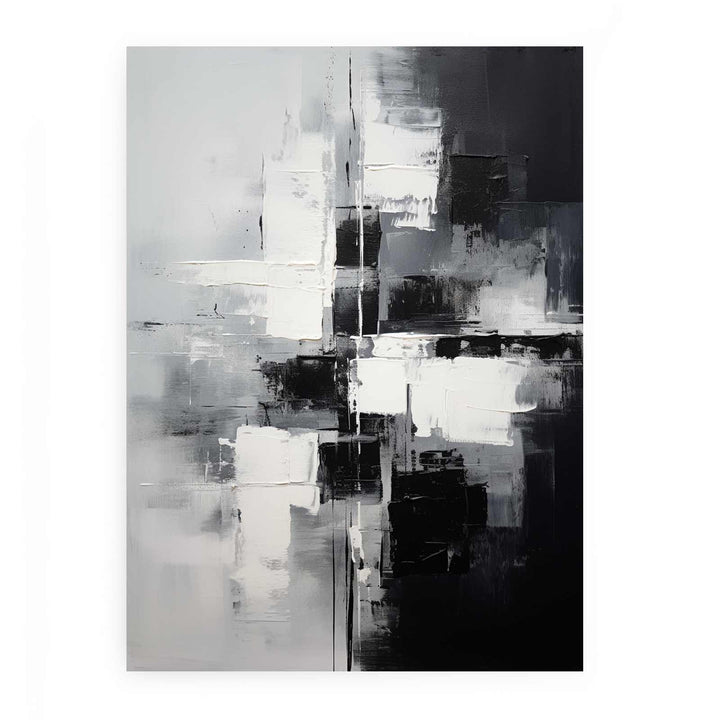 Abstract Black And Grey Painting