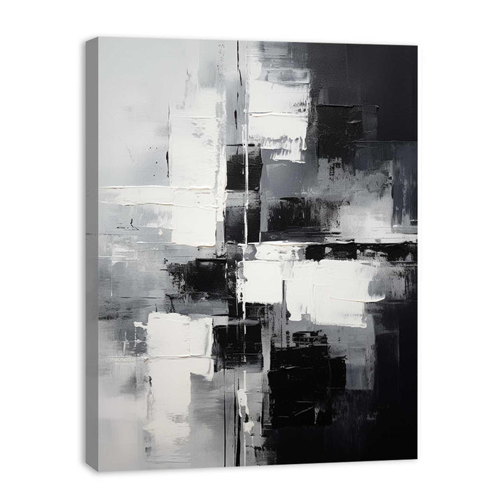 Abstract Black And Grey Painting