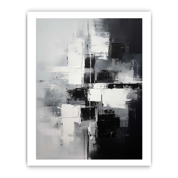 Abstract Black And Grey Painting