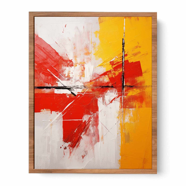 Abstract Painting Red And Yellow