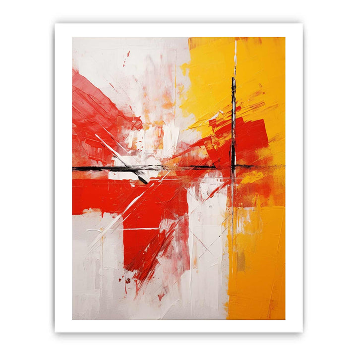 Abstract Painting Red And Yellow