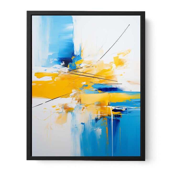 Abstract Painting Yellow And Blue