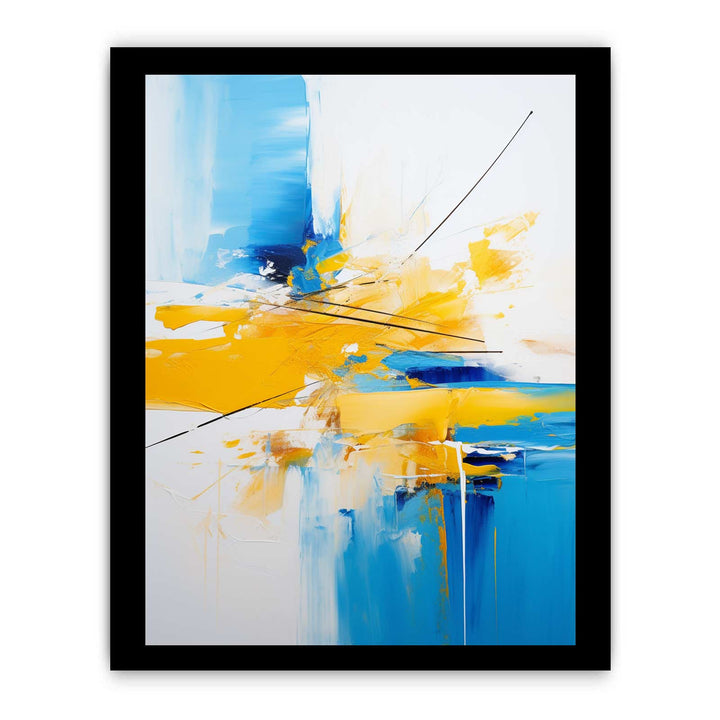 Abstract Painting Yellow And Blue