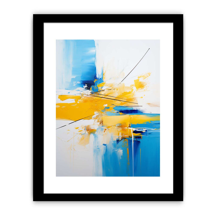 Abstract Painting Yellow And Blue