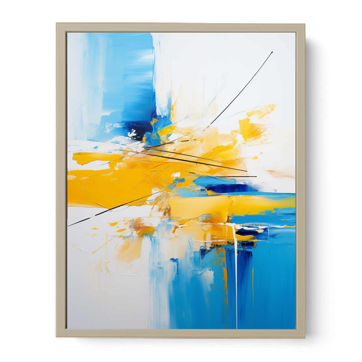 Abstract Painting Yellow And Blue