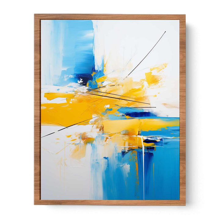 Abstract Painting Yellow And Blue