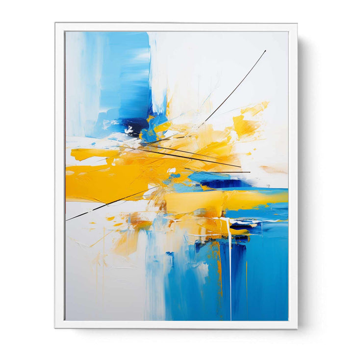 Abstract Painting Yellow And Blue