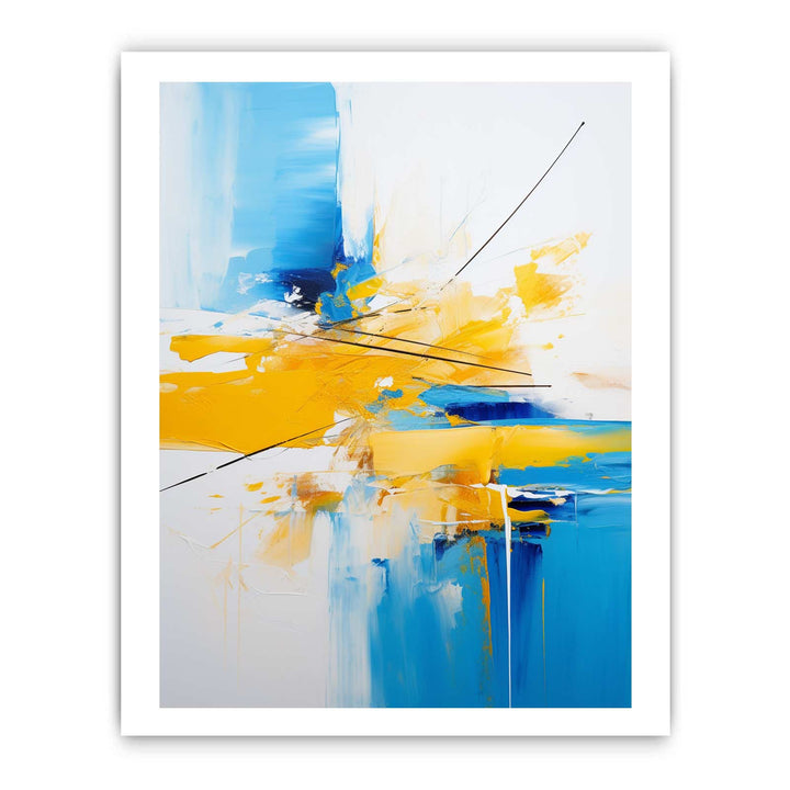 Abstract Painting Yellow And Blue