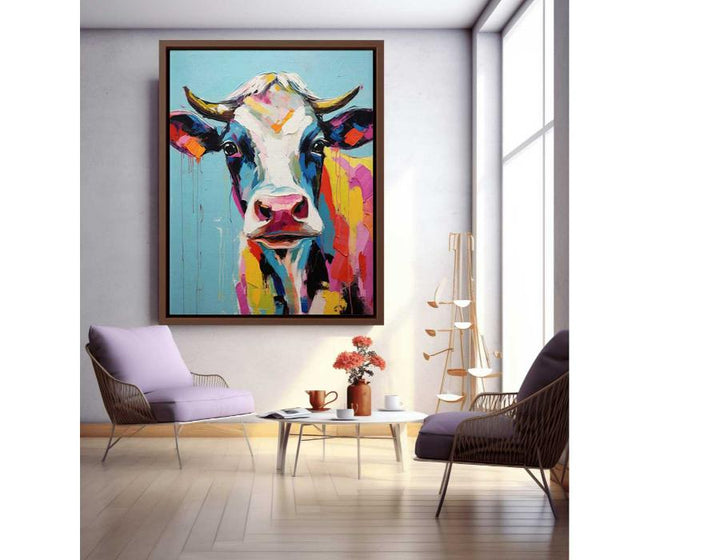 Cow Modern Art Painting  