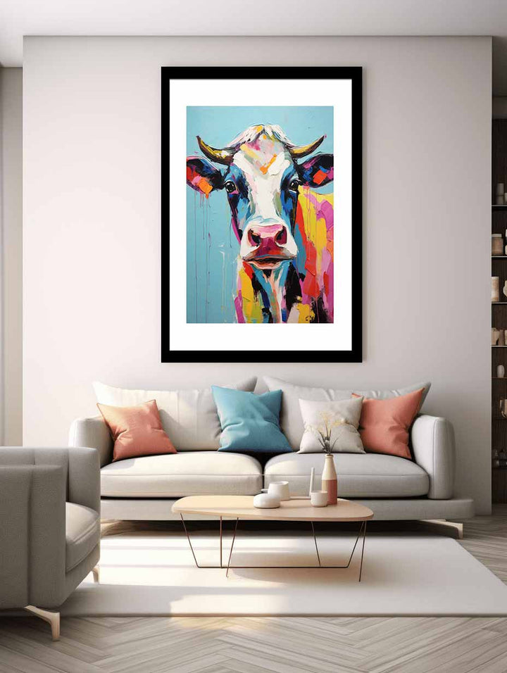 Cow Modern Art Painting  