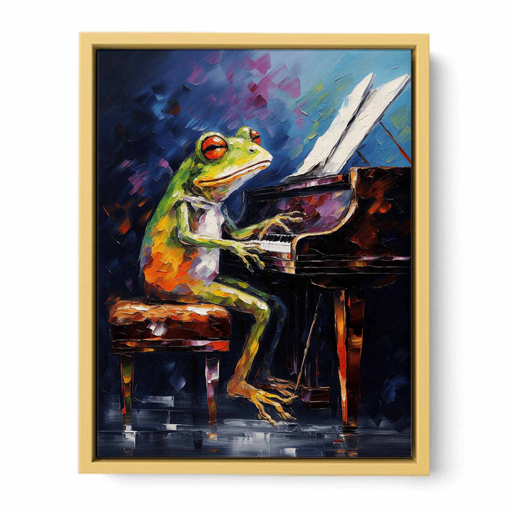 Frog Piano Modern Art Painting  Poster