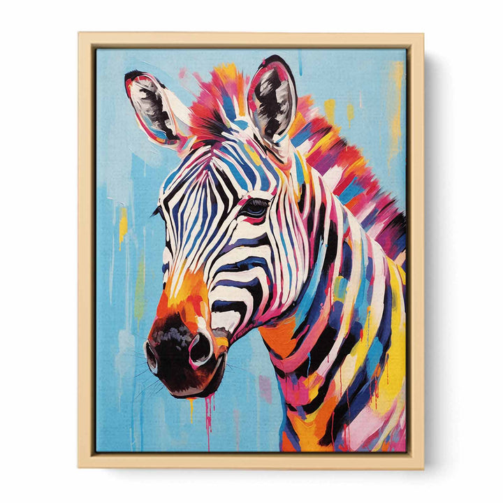 Modern Zebra Art Painting Framed Print