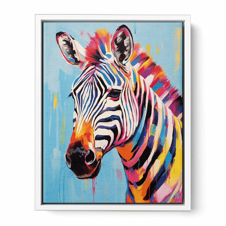 Modern Zebra Art Painting Canvas Print